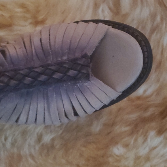 Freebird Steven by "India" Fringe Peeptoe Boots - Picture 8 of 12